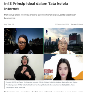 Ini 3 Prinsip Ideal dalam Tata kelola Internet