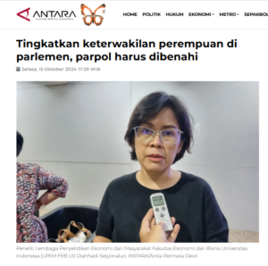 Tingkatkan keterwakilan perempuan di parlemen, parpol harus dibenahi