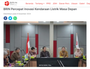 BRIN Percepat Inovasi Kendaraan Listrik Masa Depan